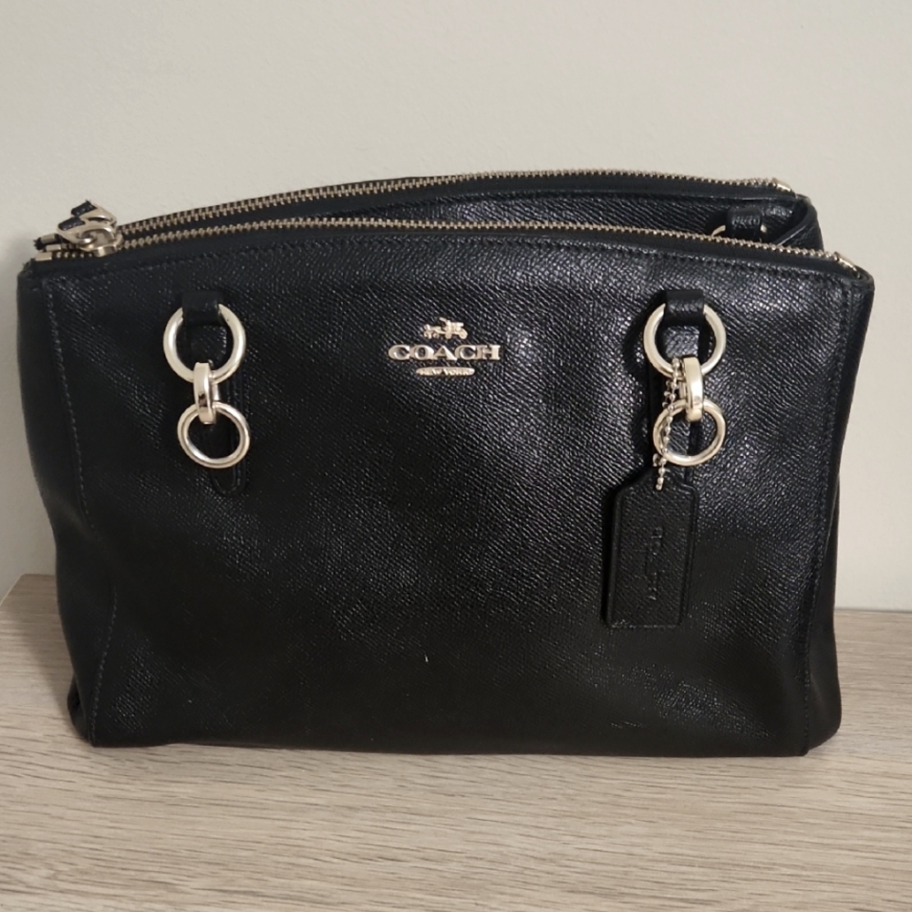Coach Black Leather Women's Bag